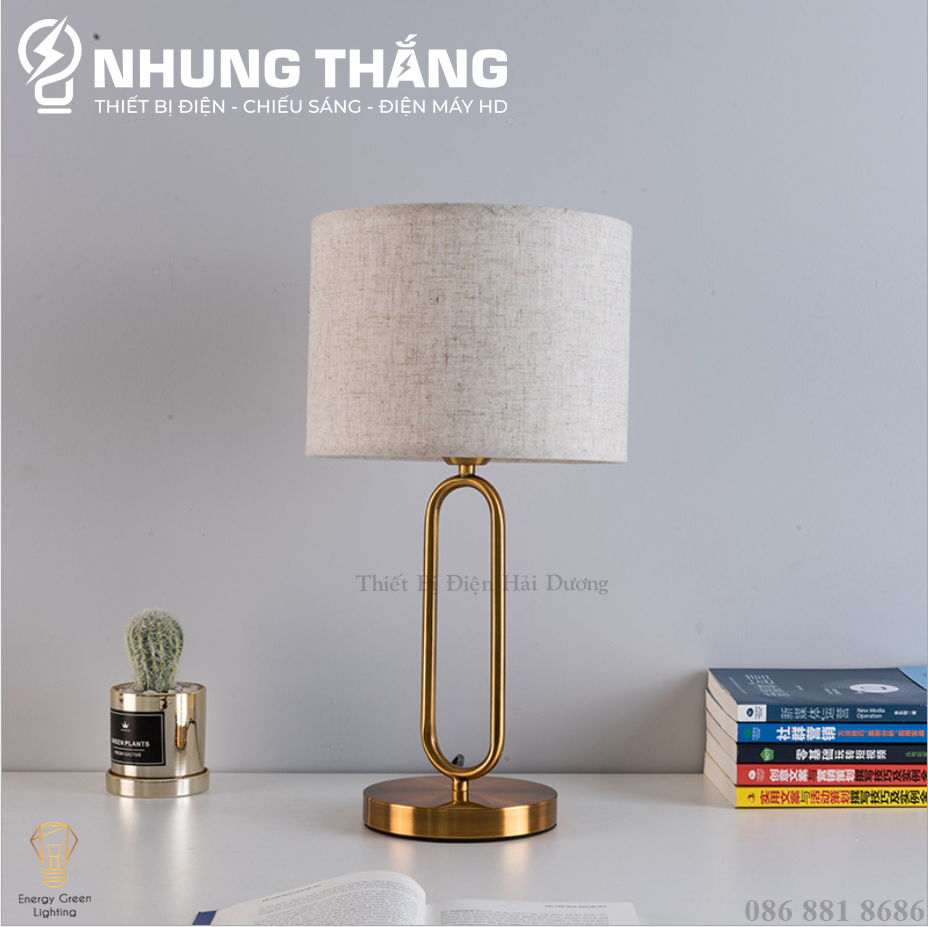 Đèn Ngủ Để Bàn S3067 - Khung Kim Loại Hình Chữ U - Kiểu Dáng Sang Trọng - Tặng Kèm Bóng Led