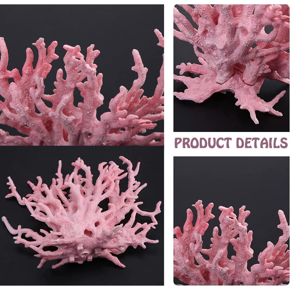 Thủy cung Corail trang trí nhựa 2 miếng trang trí san hô cho thủy cung nhân tạo Corail Trồng trang trí trang trí trang trí Thủy cung cho bể cá trang trí bể cá trang trí cá