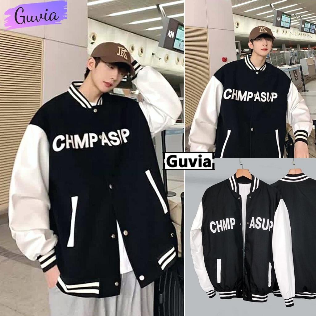 Áo Khoác Dù CHỮ CHMP.ASUP 2 Lớp Form Rộng Nam Nữ Unisex, Áo Gió Bomber Chống Nắng Ulzzang