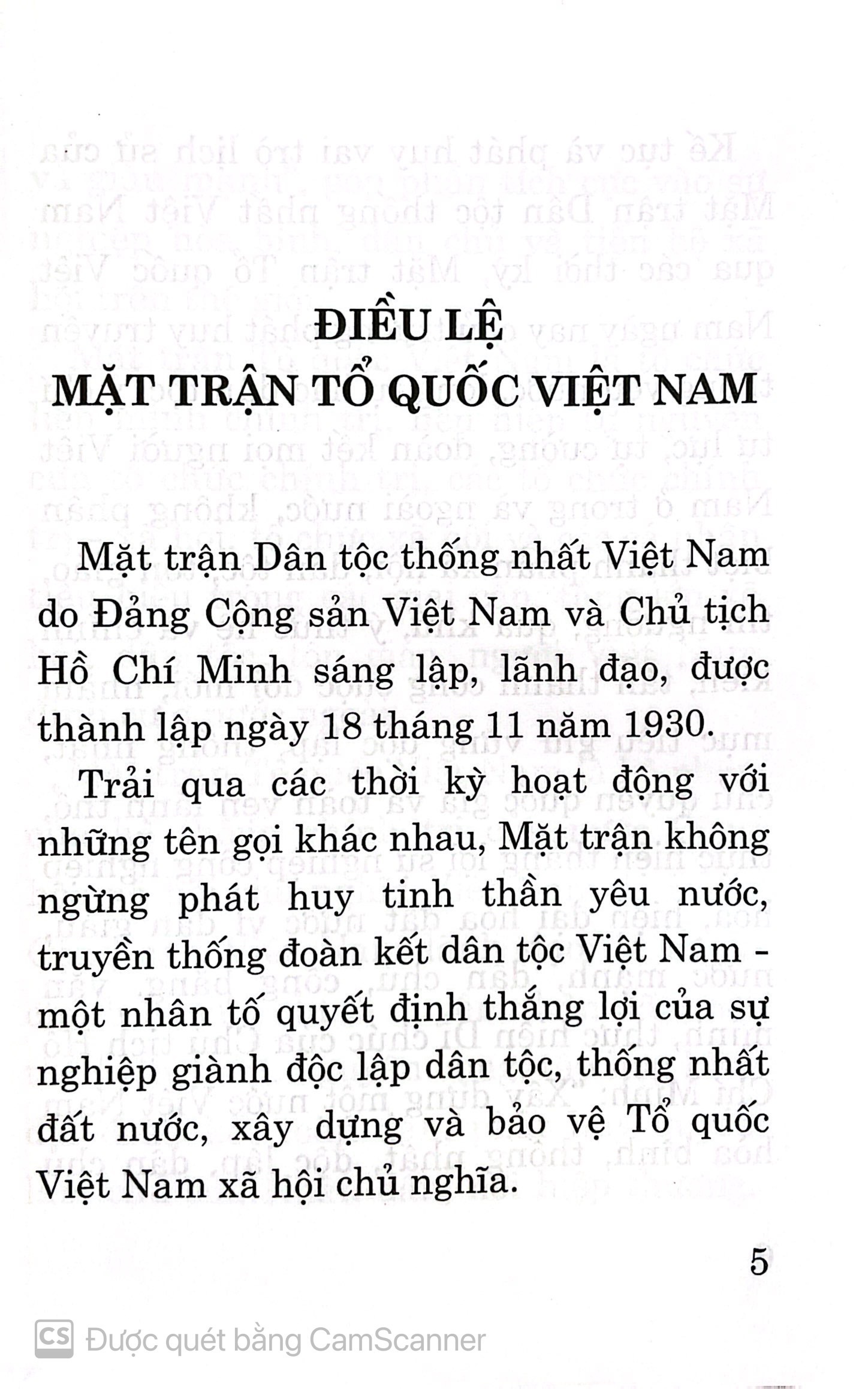 Điều lệ mặt trận Tổ quốc Việt Nam