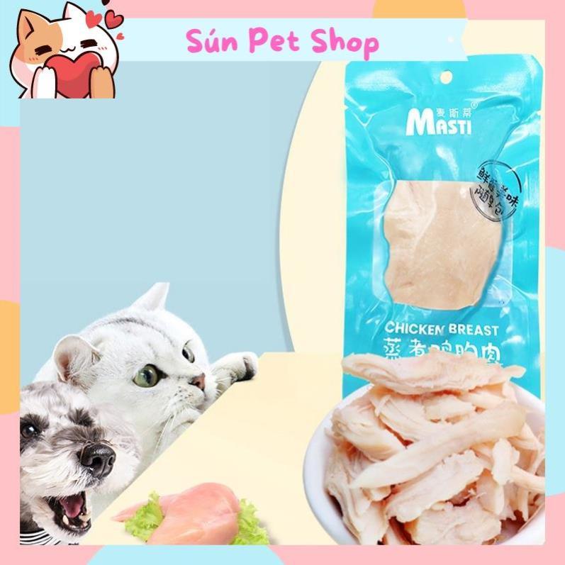 Ức gà hấp ăn liền cho chó mèo - Ức gà Pet Snack, Real Chicken, Masti cho thú cưng (40g)