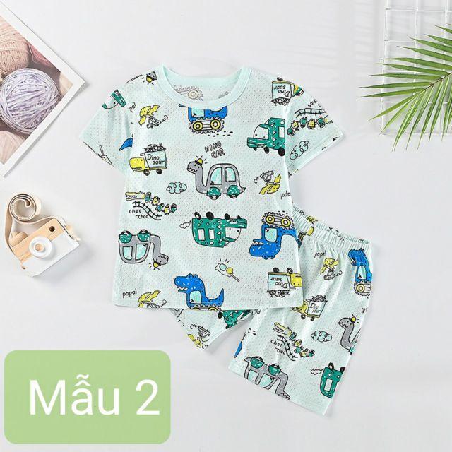 Bộ cotton lỗ xuất Hàn QC loại 1 cho bé trai và bé gái - Lagim House