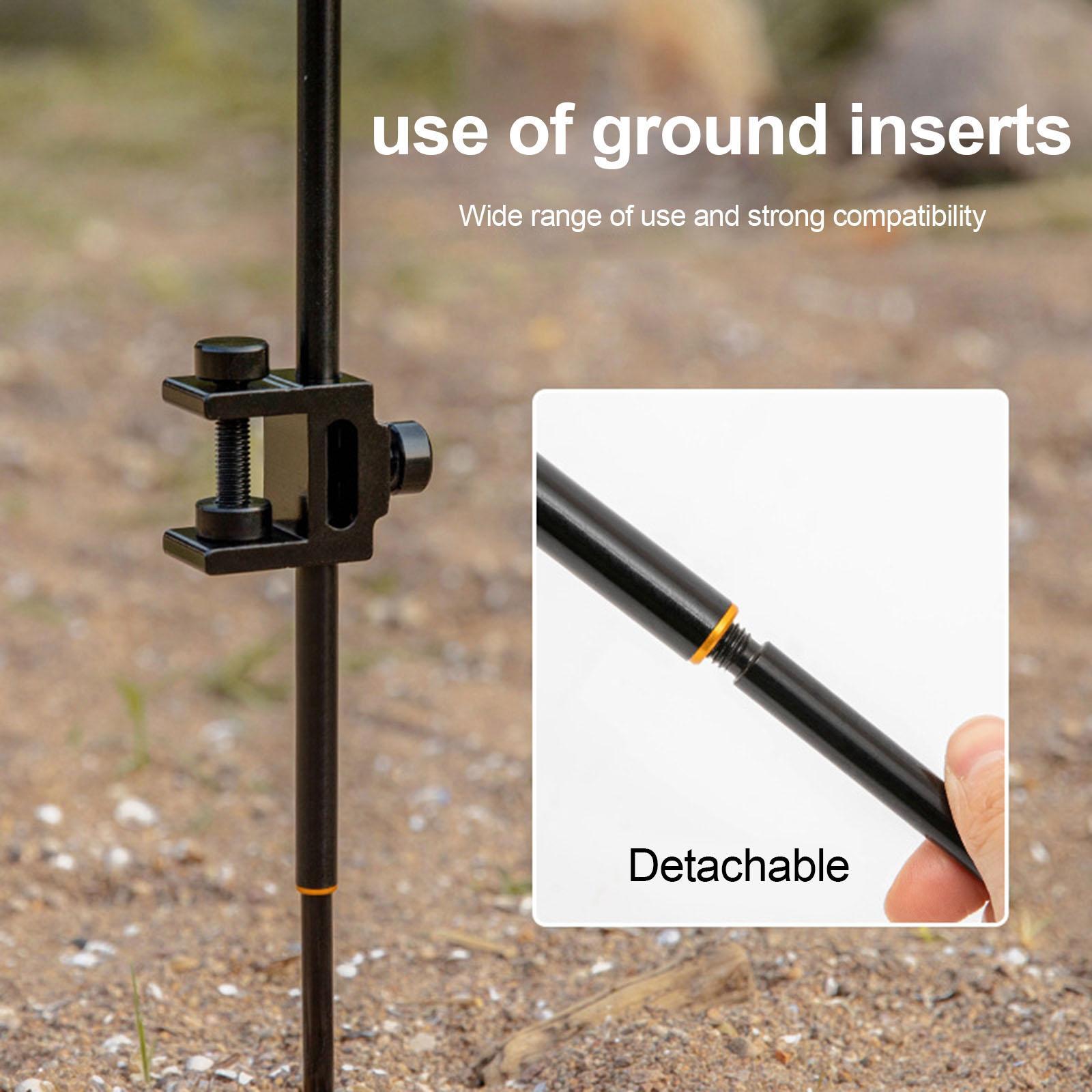 Portable Camping Lantern Stand, Lantern Holder, with Clamp & Stake, Lightweight Aluminum Alloy Removable Lantern Hanger, for Picnic Fishing