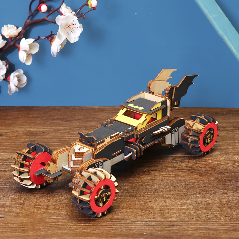 Đồ chơi lắp ráp gỗ 3D Mô hình Siêu Xe người Dơi Bat Mobile