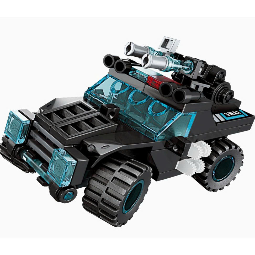 Đồ chơi - QMAN - 1413 Bộ đồ chơi xếp hình mô hình xe chiến đấu Shadow Pulse - giao lẻ ngẫu nhiên