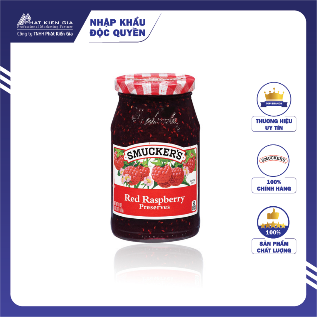 Mứt Mâm Xôi Đỏ Smucker's 340g (Mỹ)