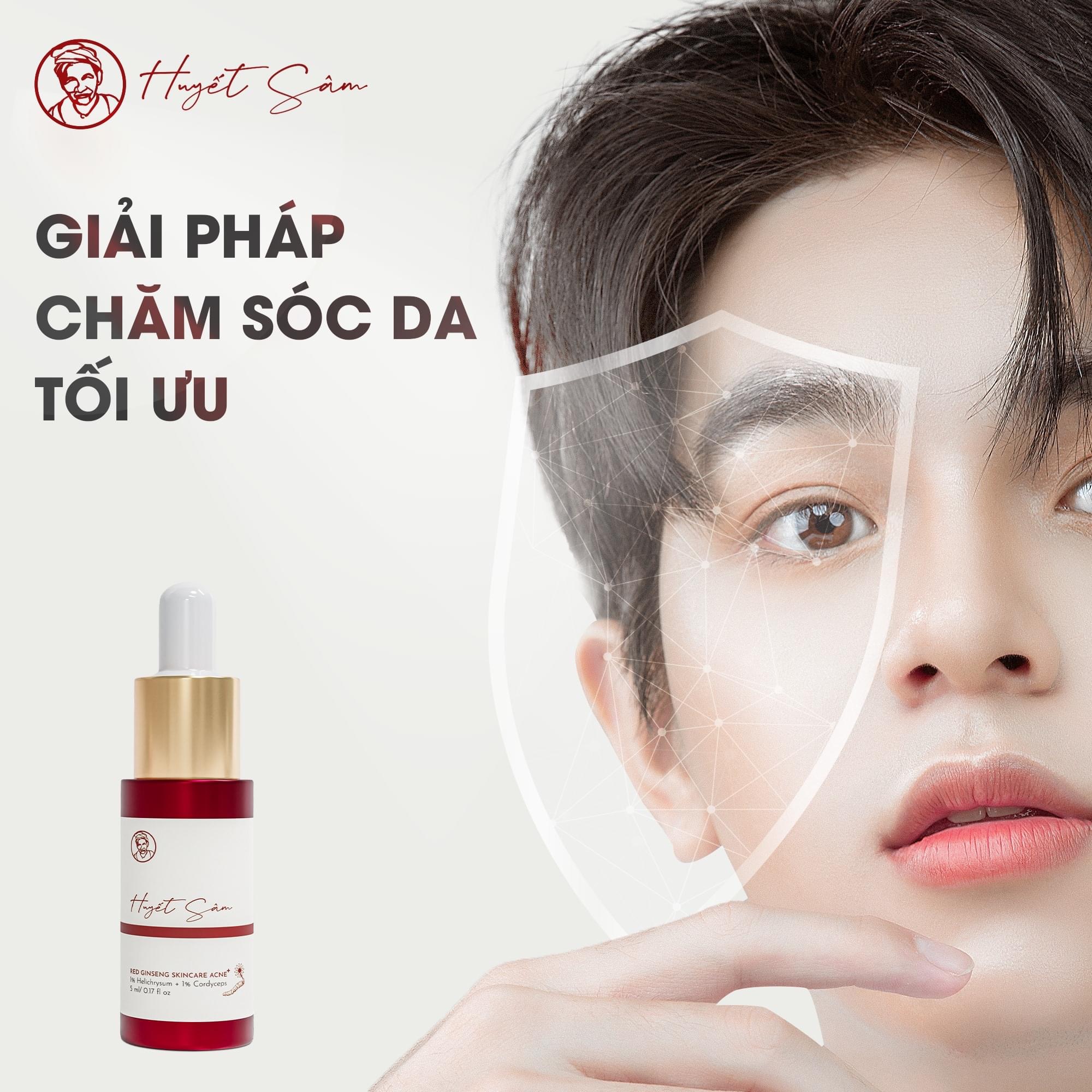 Bà Lão Huyết Sâm - RED GINSENG SKIN CARE ACNE (bản nâng cấp) giúp dưỡng da trắng sáng, kháng viêm ngừa mụn, căng bóng se khít lỗ chân lông