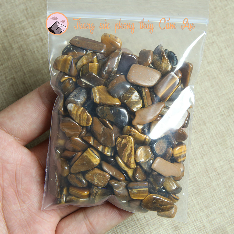 100g đá T.hạch a.nh phong thủy nhiều màu đã mài bóng.