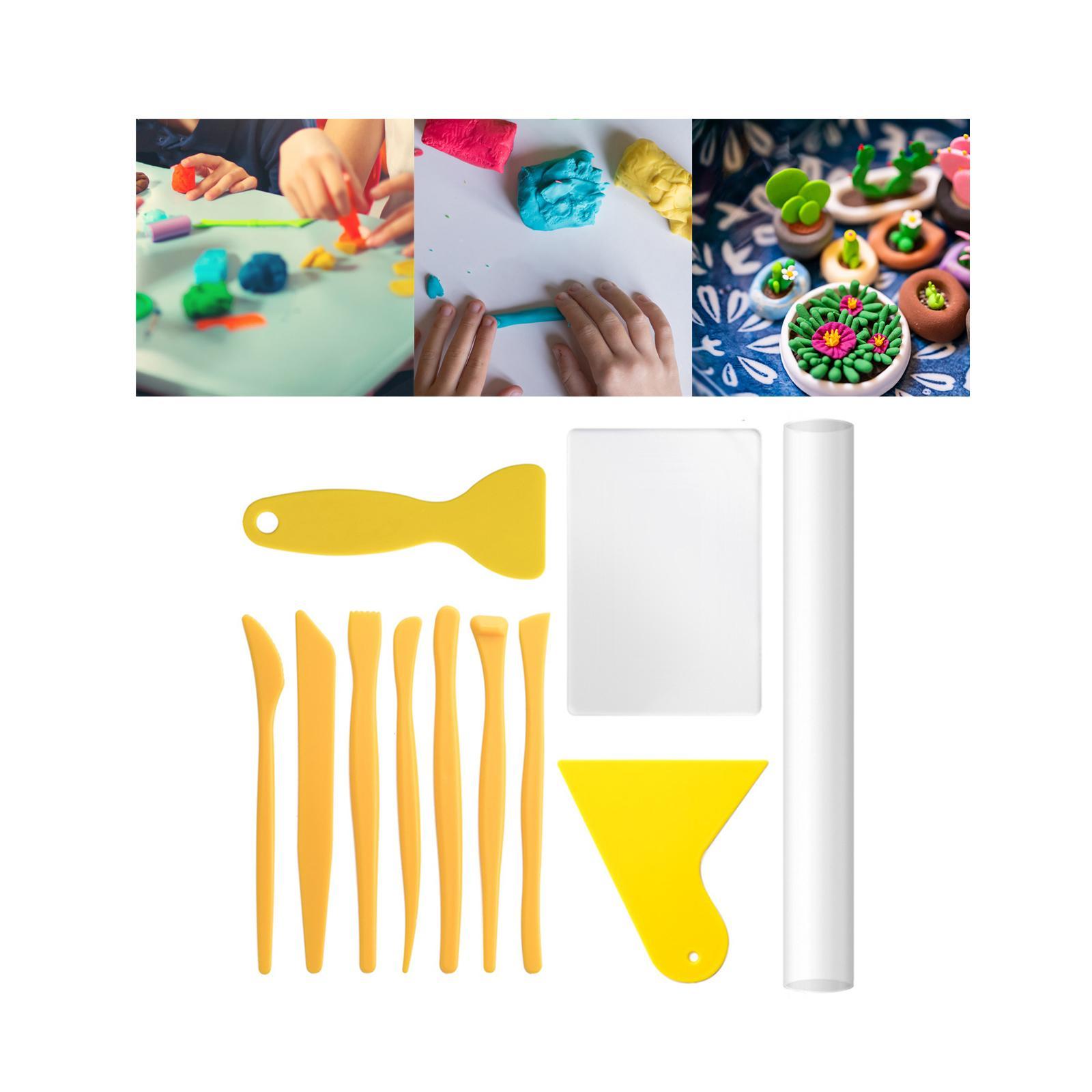 Polymer Clay Cutter Tools Handmade Scraper Acrylic Clay Roller for Sculpting