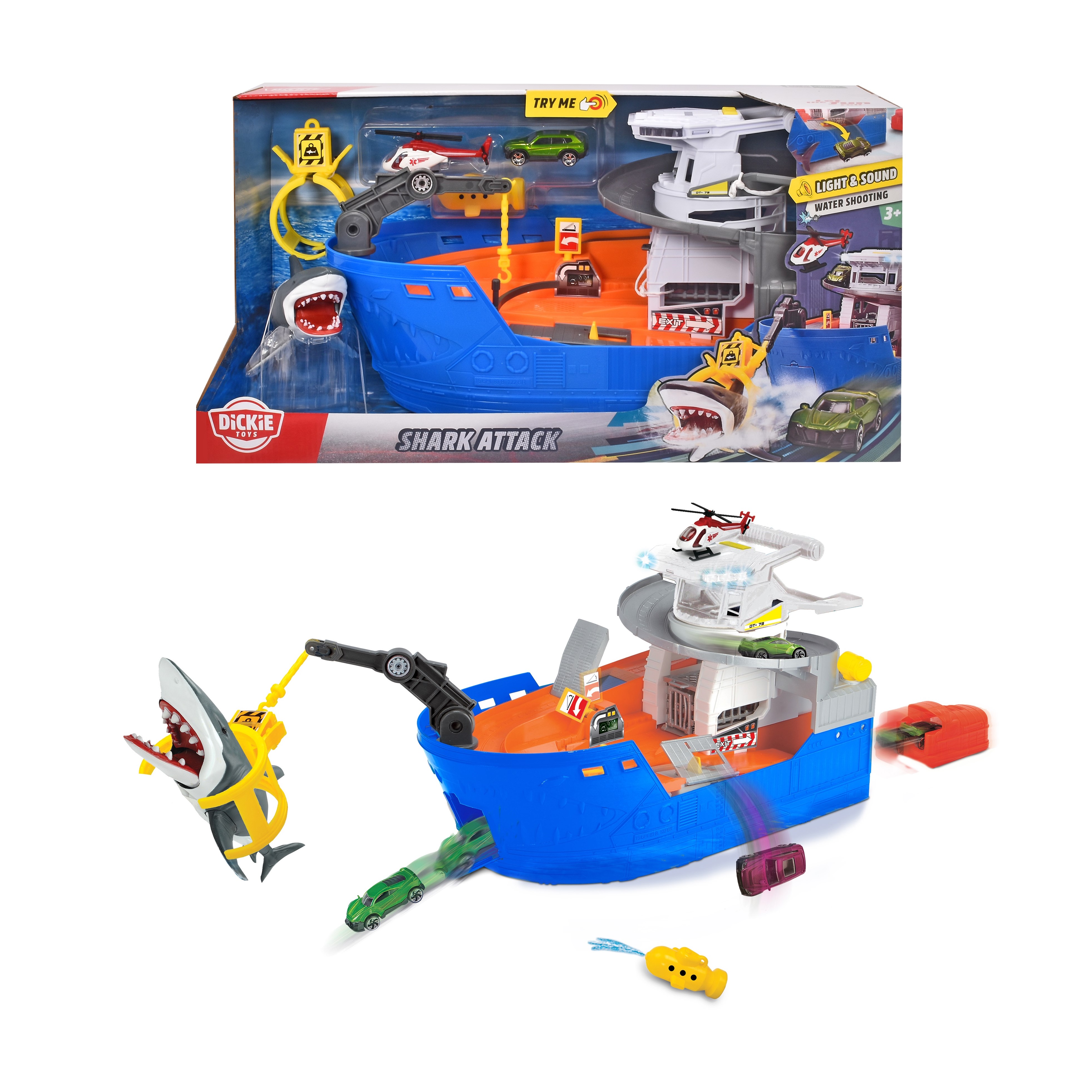 Đồ Chơi Tàu Săn Cá Mập Dành Cho Bé DICKIE TOYS Shark Attack 203779001 - Đồ Chơi Đức Chính Hãng (50 x 18 x 22 cm)