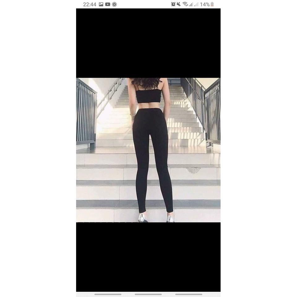 Quần leggings nữ co dãn 4 chiều (Ảnh - video thật