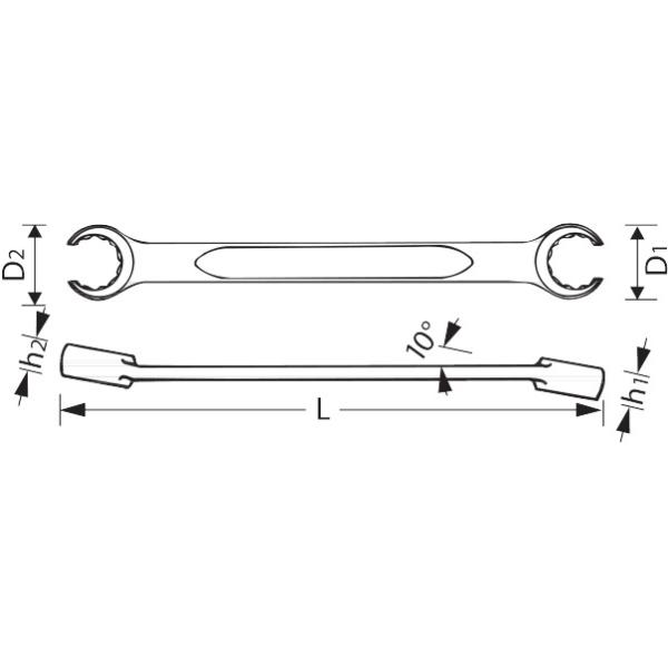 CỜ LÊ 2 VÒNG MỞ CHUYÊN VẶN ỐC ỐNG STAHLWILLE 4108