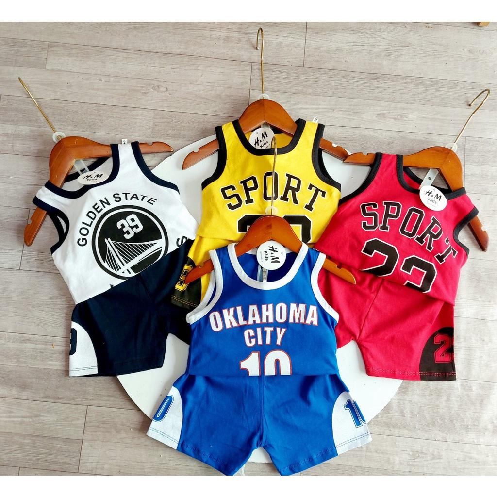 Bộ Ba Lỗ Cho Bé Chất Cotton 4C, Bộ Ba Lỗ Bé Trai họa tiết thể thao - SAM. KIDS68