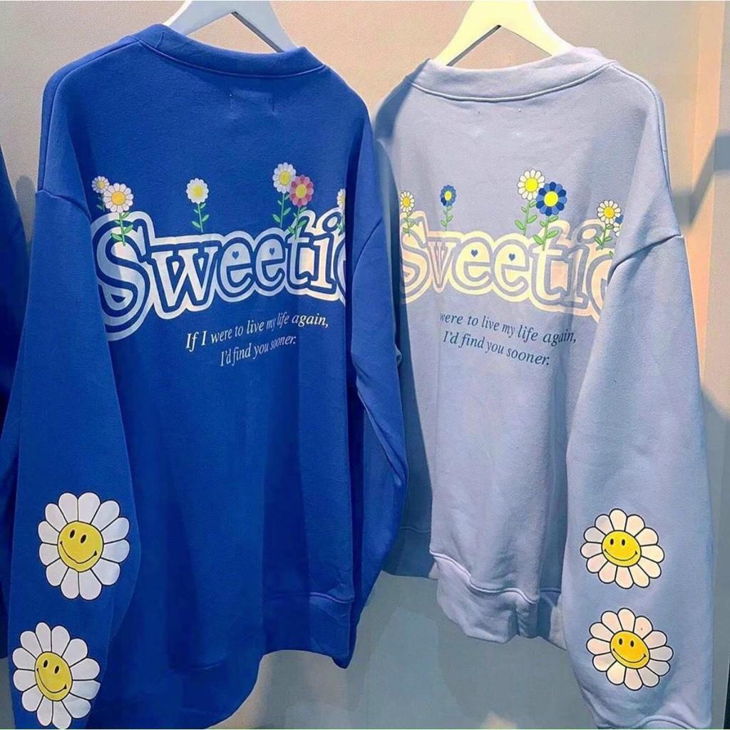Áo khoác cardigan unisex nỉ hoa cúc Nút thời trang ulzzang WIND thu đông