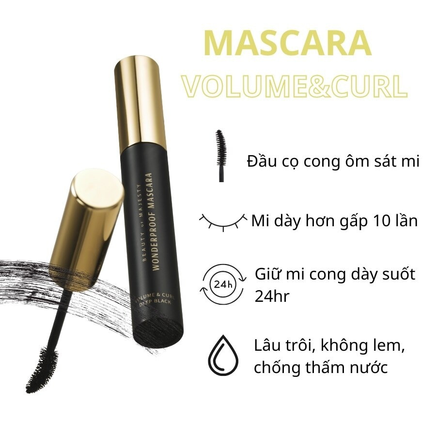 Mascara Bom Wonderproof Volume &amp; Curl 8g