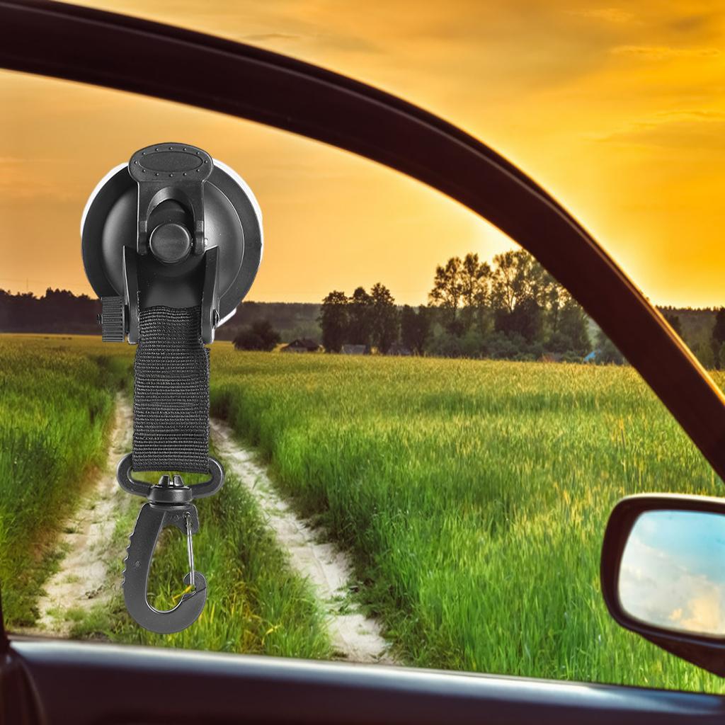 4x Heavy Duty Suction Cup  with Securing Hook Travel Luggage Camping