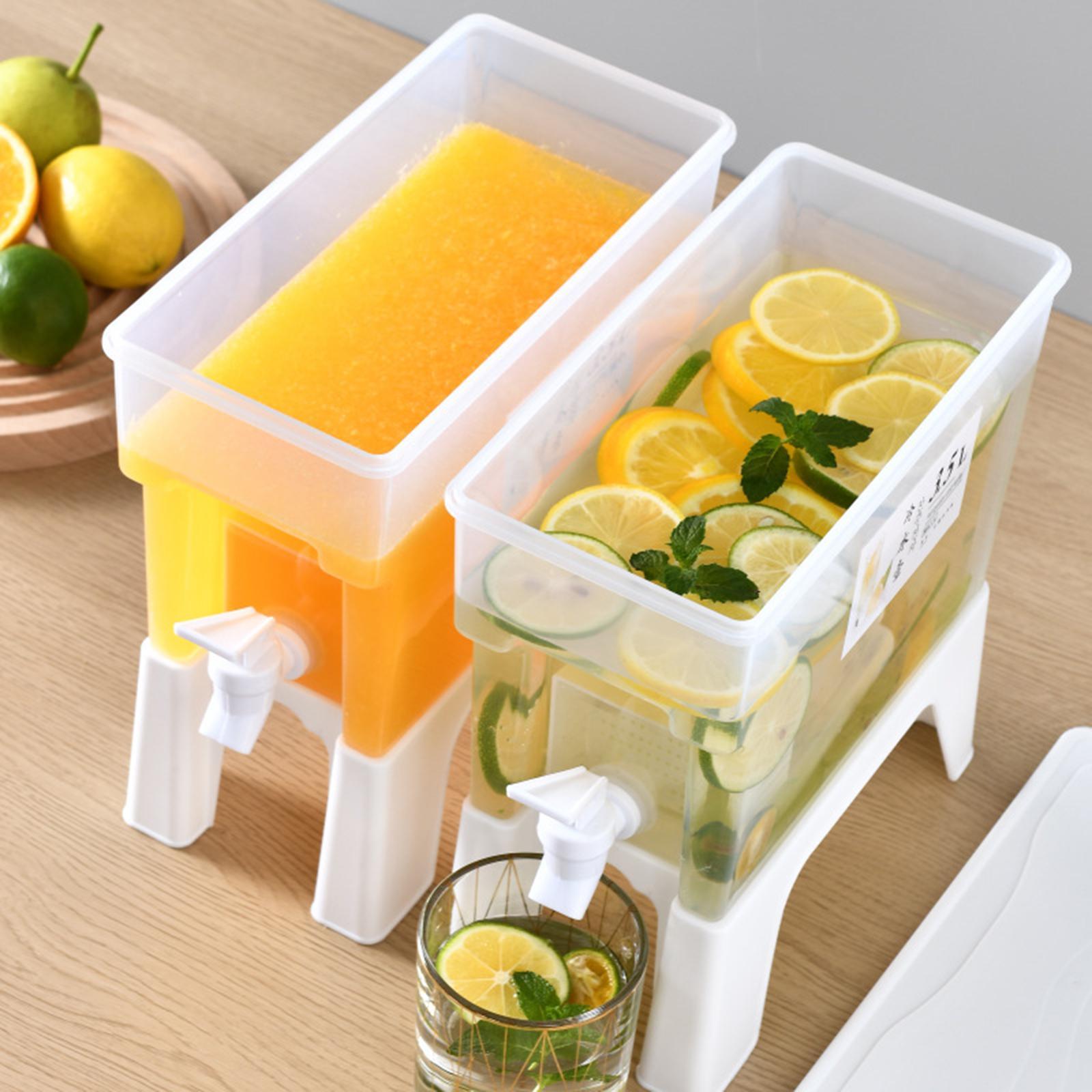 Refrigerator Beverage Dispenser with Tap Cold Water Jug Lemonade Container