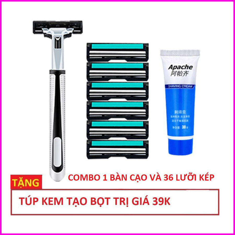 Con Lăn Tập Bụng 4 Bánh Tặng Kèm Thảm Tập Và Bộ Dao Cạo Râu Cho Nam