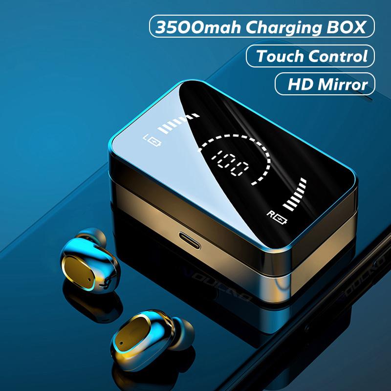 TWS Bluetooth Tai Nghe 5.0 9D Stereo Thể Thao Chống Nước Không Dây Tai Nghe 3500MAh Sạc Hộp Tai Nghe Nhét Tai Có Mic Tai Nghe
