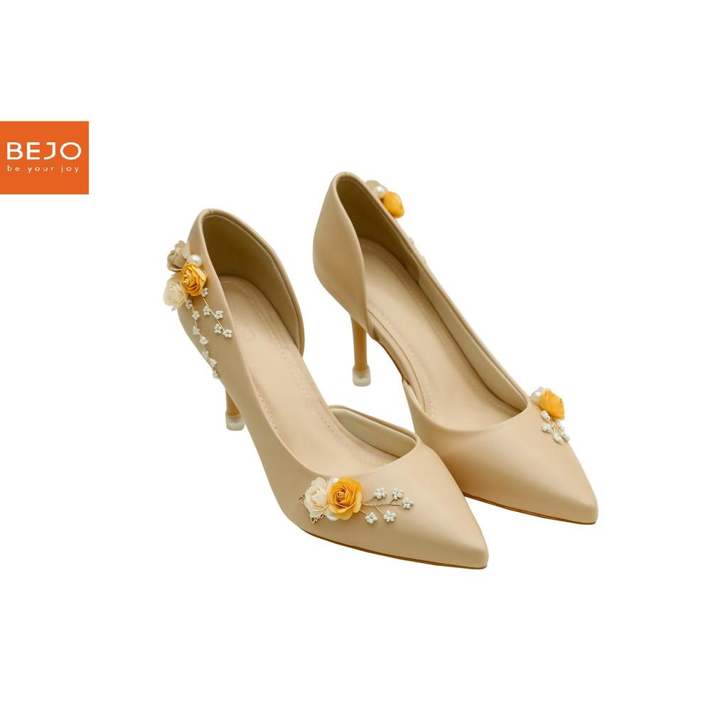 GIÀY CƯỚI - GIÀY CÔ DÂU BEJO H51.RGOLD THUYEN HOA VANG - WEDDING SHOES