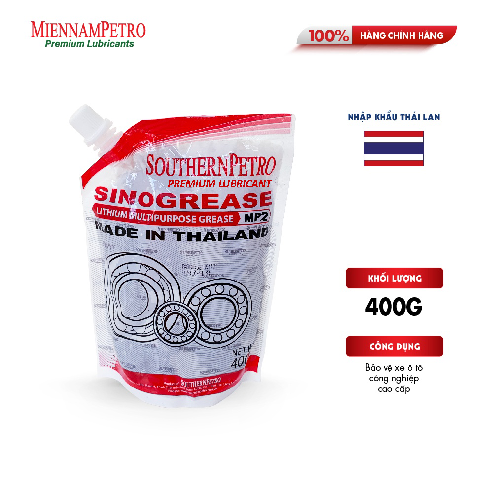 Mỡ Bôi Trơn MiennamPetro Sinogrease Lithium MP2 400G Đa Dụng Bảo Vệ Xe Ô Tô Và Các Thiết Bị Công Nghiệp Cao Cấp