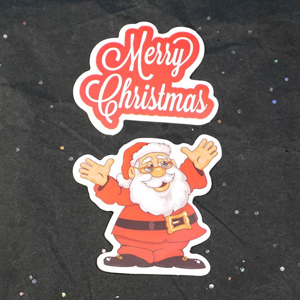 Bộ 50 Miếng Dán Nhựa Chống Thấm Nước Phong Cách Giáng Sinh