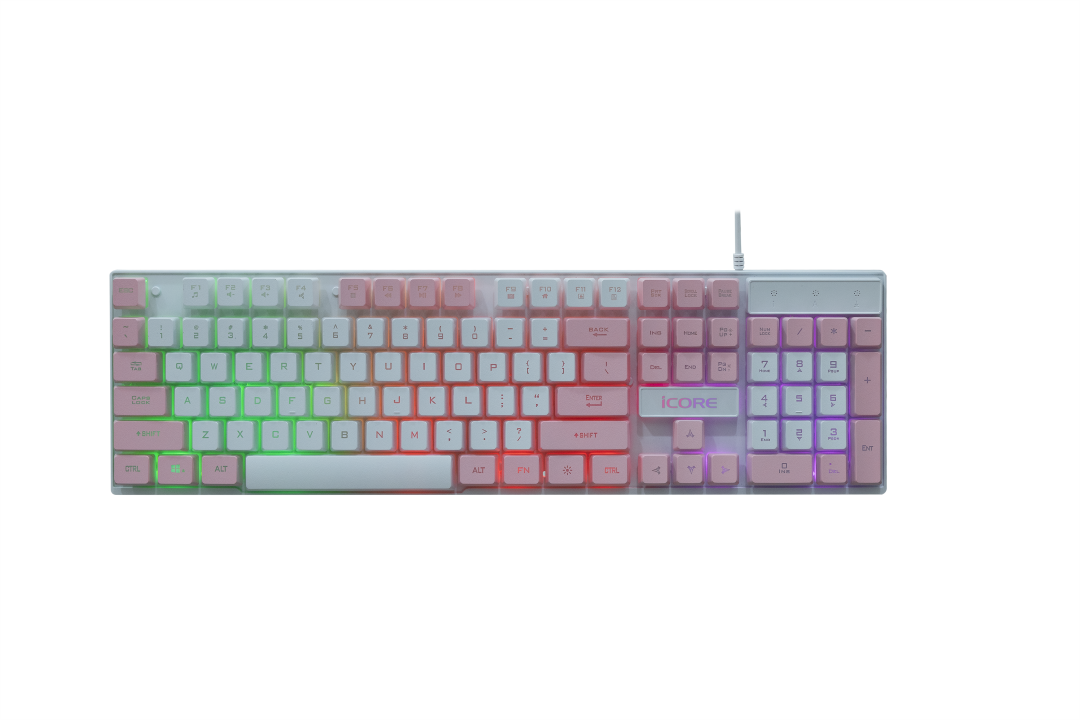 Bàn Phím Có Dây iCore ICK03 Đèn Rainbow, Gõ Êm, Giá Rẻ - Hàng chính hãng