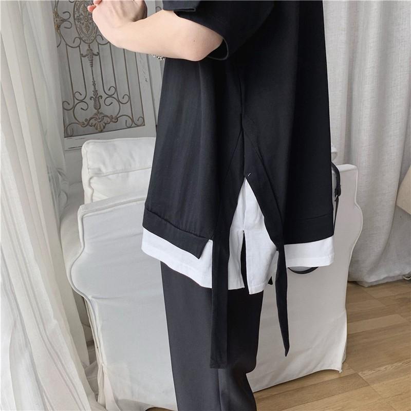 ́ thun UNISEX PHỐI VIỀN XẺ TÀ̀ ̂ ̂́ ẢNH THẬT̂́ ̣̂ % cotton ̂́, thoáng mát