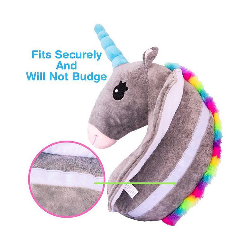 Dễ Thương Hoạt Hình Dây An Toàn Vai Tím Kỳ Lân Xe Dây An Toàn Bao Gối Dây Đai An Toàn Dành Cho Trẻ Em Bé Gái Tựa Đầu