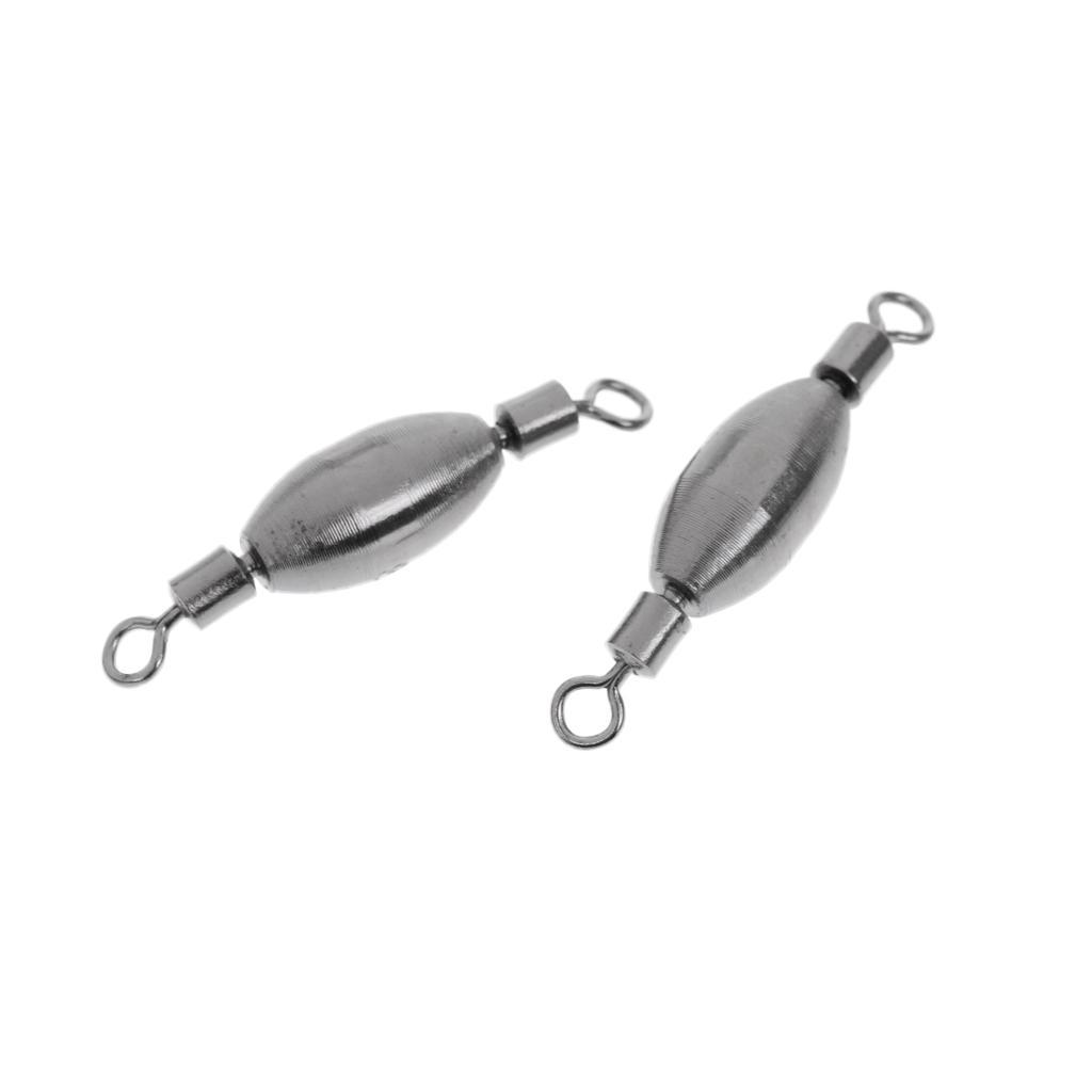 20pcs Fishing Swivels with Copper Sinker Fishing Rolling Swivels Counterweight Connectors