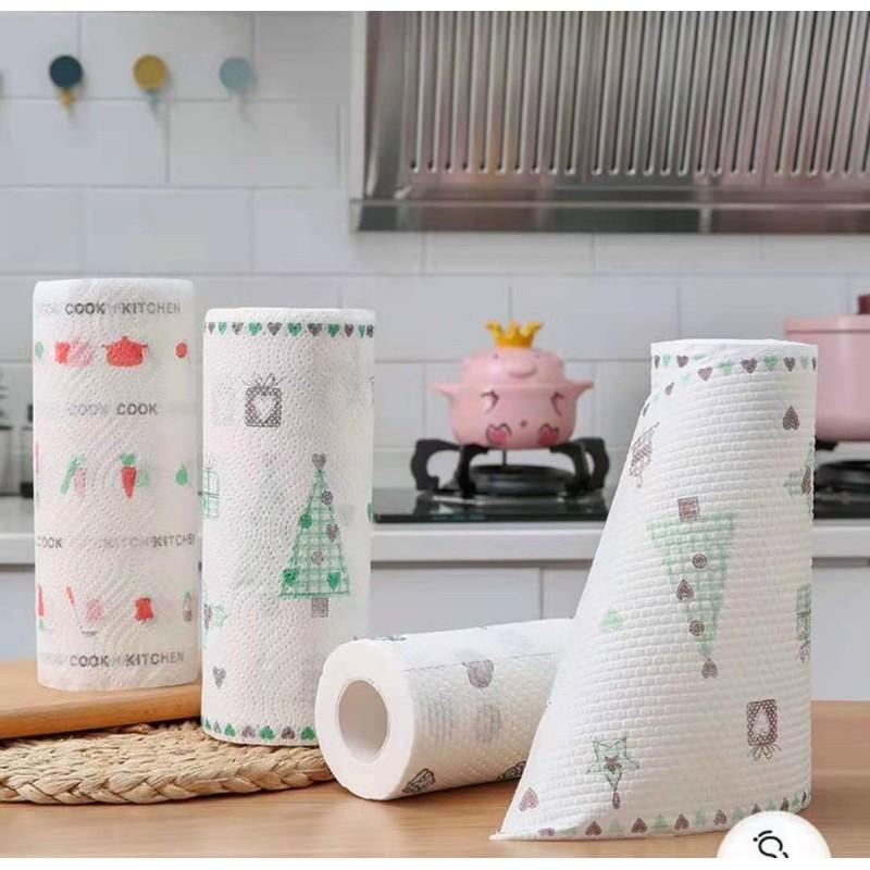 Cuộn Giấy Lau Nhà Bếp Đa Năng Màu Trắng Có Thể Giặt Được tái sửu dụng