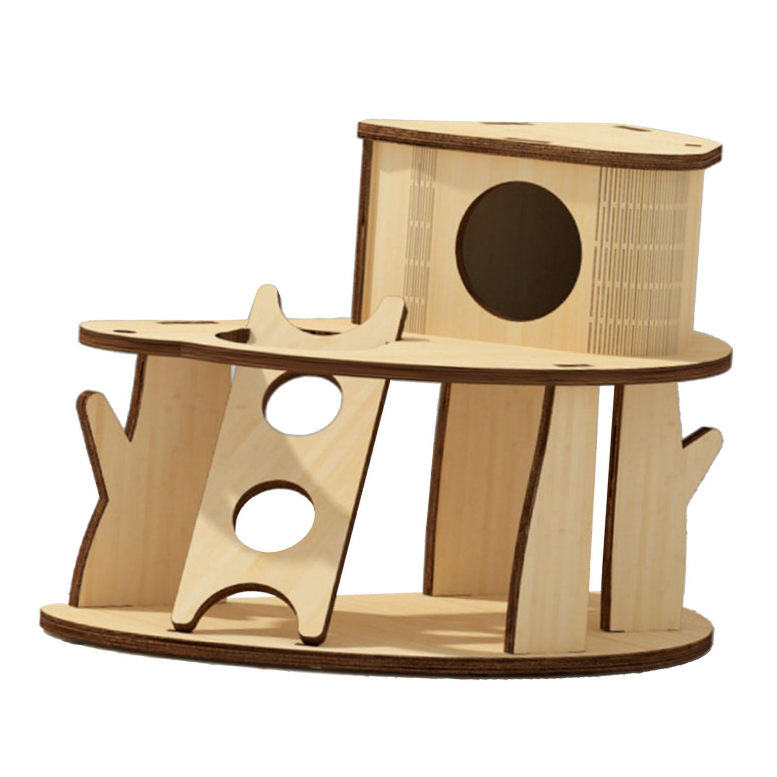 Hamster Hideout House Guinea Pig Hut Cage Accessories Mouse Hideaway for Pet