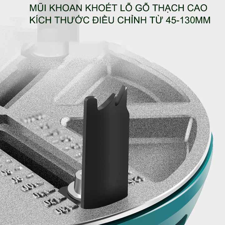 Mũi khoan khoét lỗ gỗ, thạch cao đa năng có điều chỉnh độ lớn 45-130mm