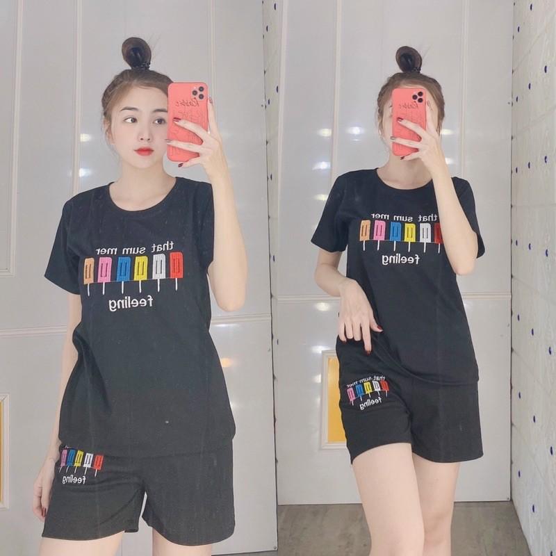 Đồ bộ, set bộ đồ đùi thun cotton mặc nhà dễ thương