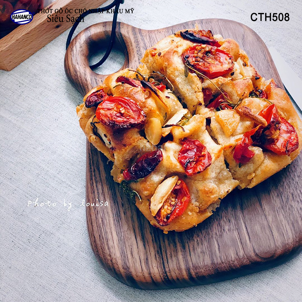 Thớt gỗ óc chó nhập khẩu Mỹ ️(CTH508) khay bánh mì/ bít tết/ pizza/ phụ kiện chụp ảnh