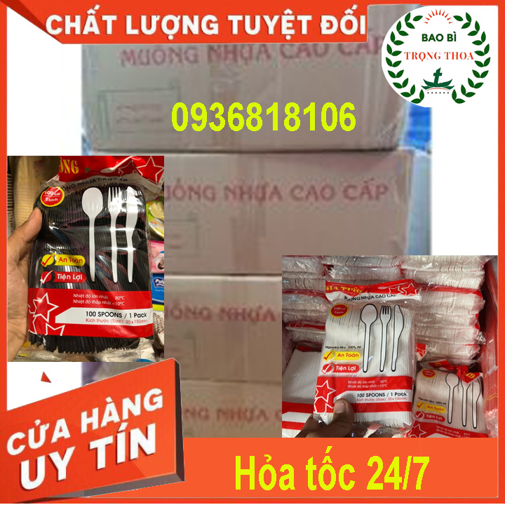 (Sỉ ) 1 thùng 5000 cái muỗng nhựa Cao Cấp