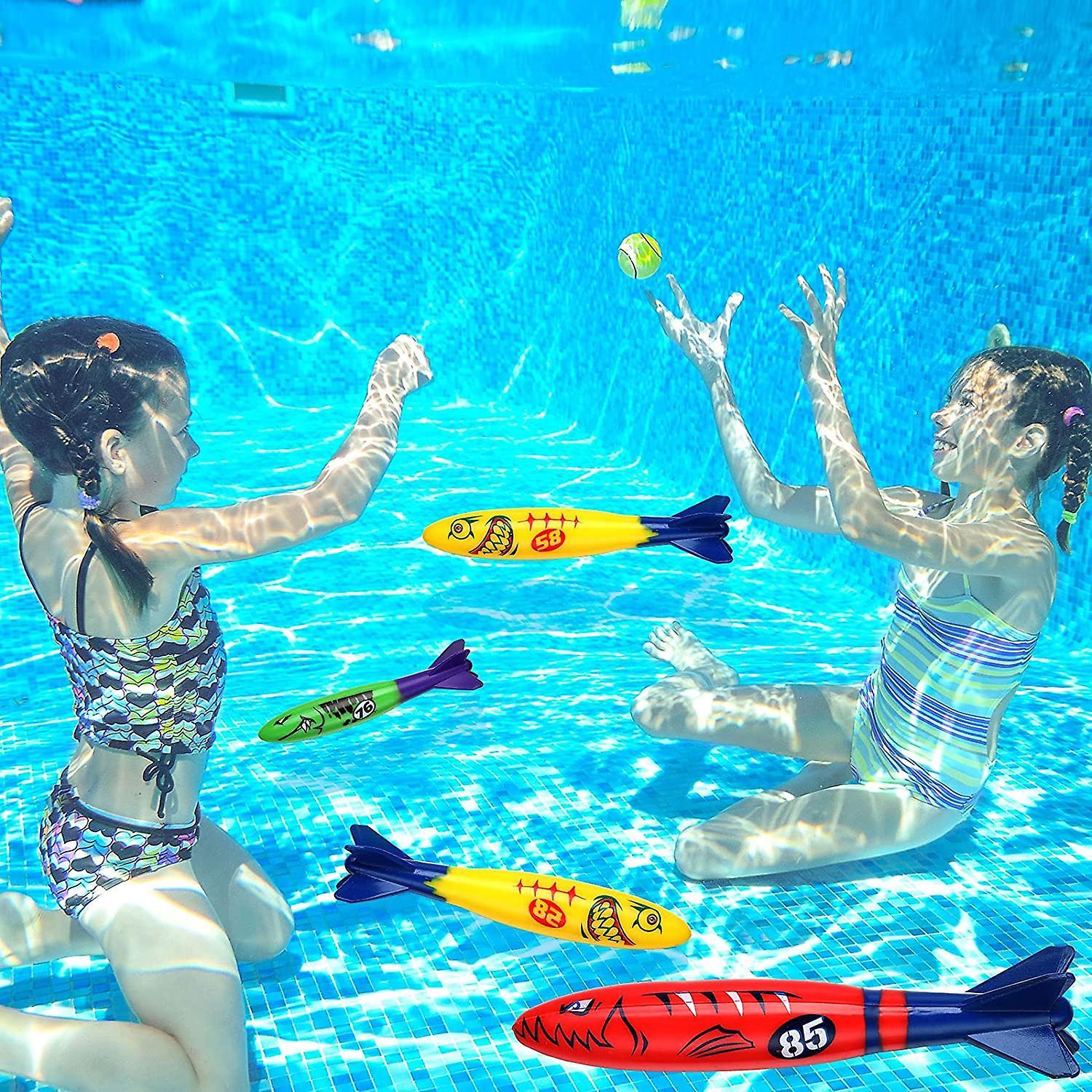 4 Đồ Chơi Lặn Lặn Dưới Nước Kẻ Cướp Ngư Lôi Đồ Chơi Bể Bơi Ném Đồ Chơi Lặn Cho Bể Bơi Và Nhà Tắm