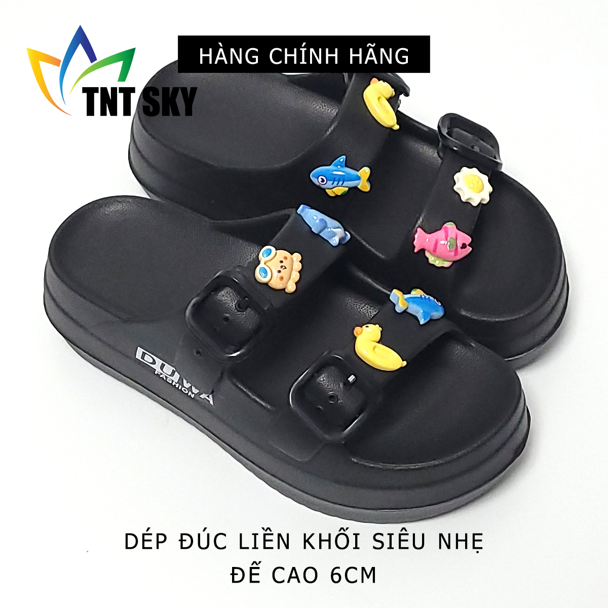 Dép Nữ Đúc Liền Khối Siêu Nhẹ Đế Cao 6CM - Hàng Chính Hãng - TK5212