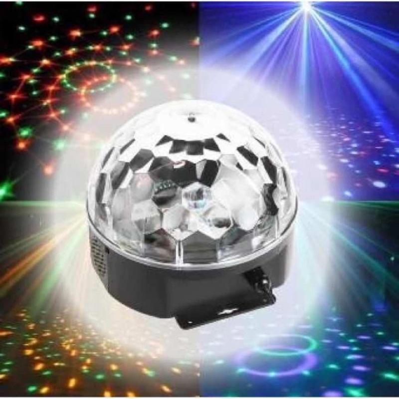 Đèn led quả cầu xoay to 360 độ 7 màu có điều khiển cảm ứng loa phát nhạc