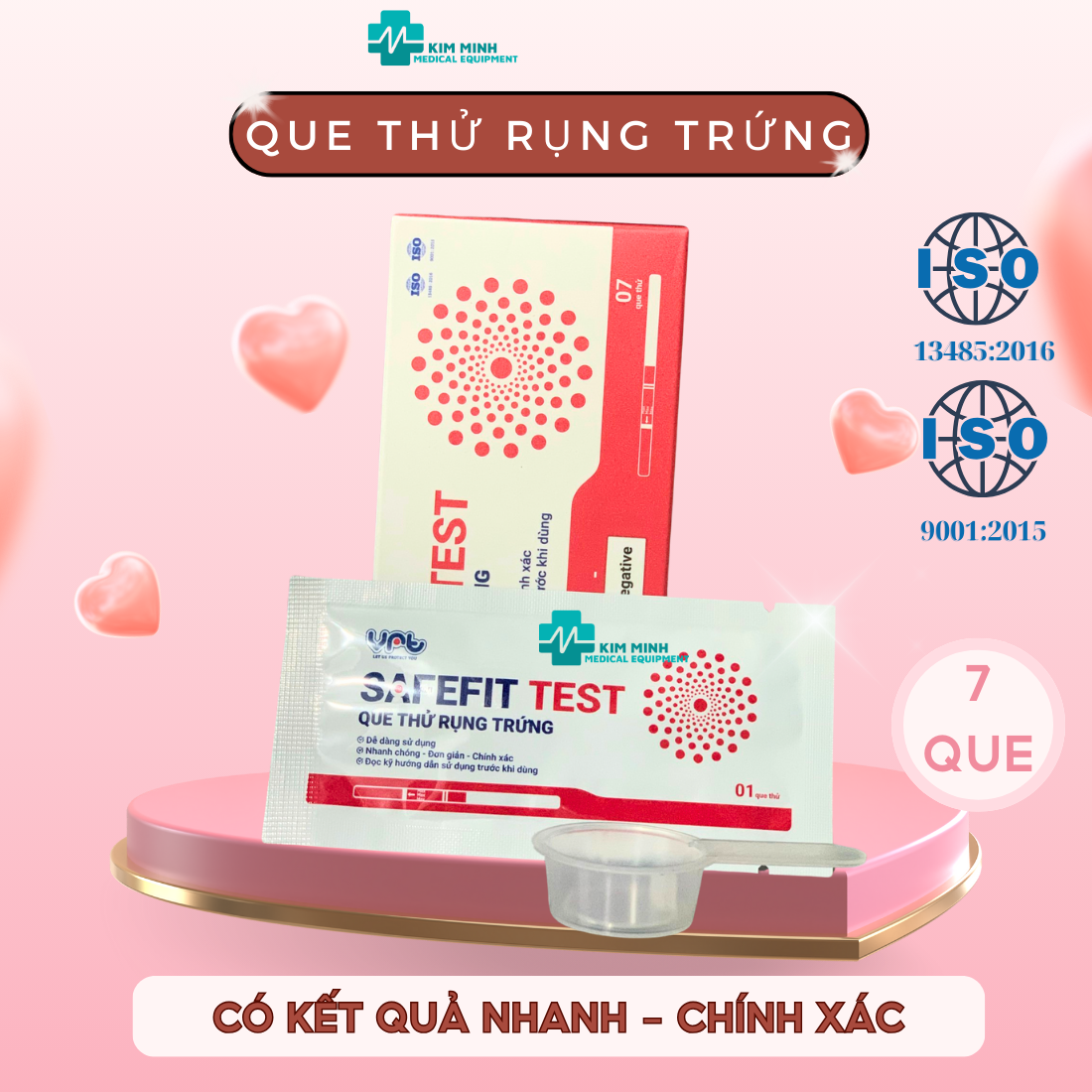 Que thử rụng trứng Safefit (hộp 7 que)