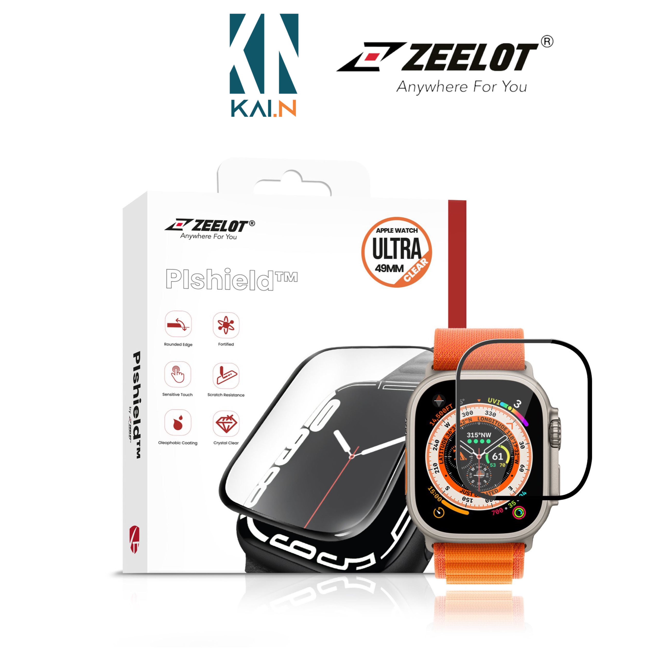 Miếng Dán Cường Lực Zeelot Dành Cho AppleWatch Ultra 49mm, PIshield 2.5D PureGlass - HÀNG CHÍNH HÃNG