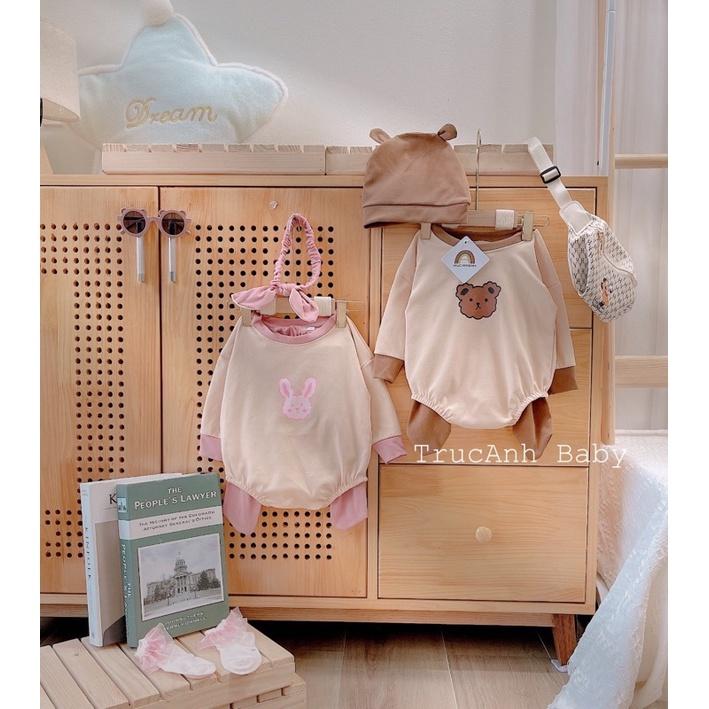 Set Body suit kèm mũ cho bé iu