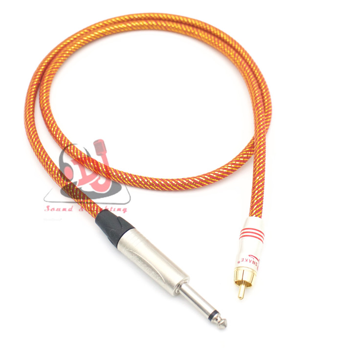 Dây tín hiệu rắc 6ly chuyển av 01 dây, jack 6.35mm loại 1,2,3,4,5 mét