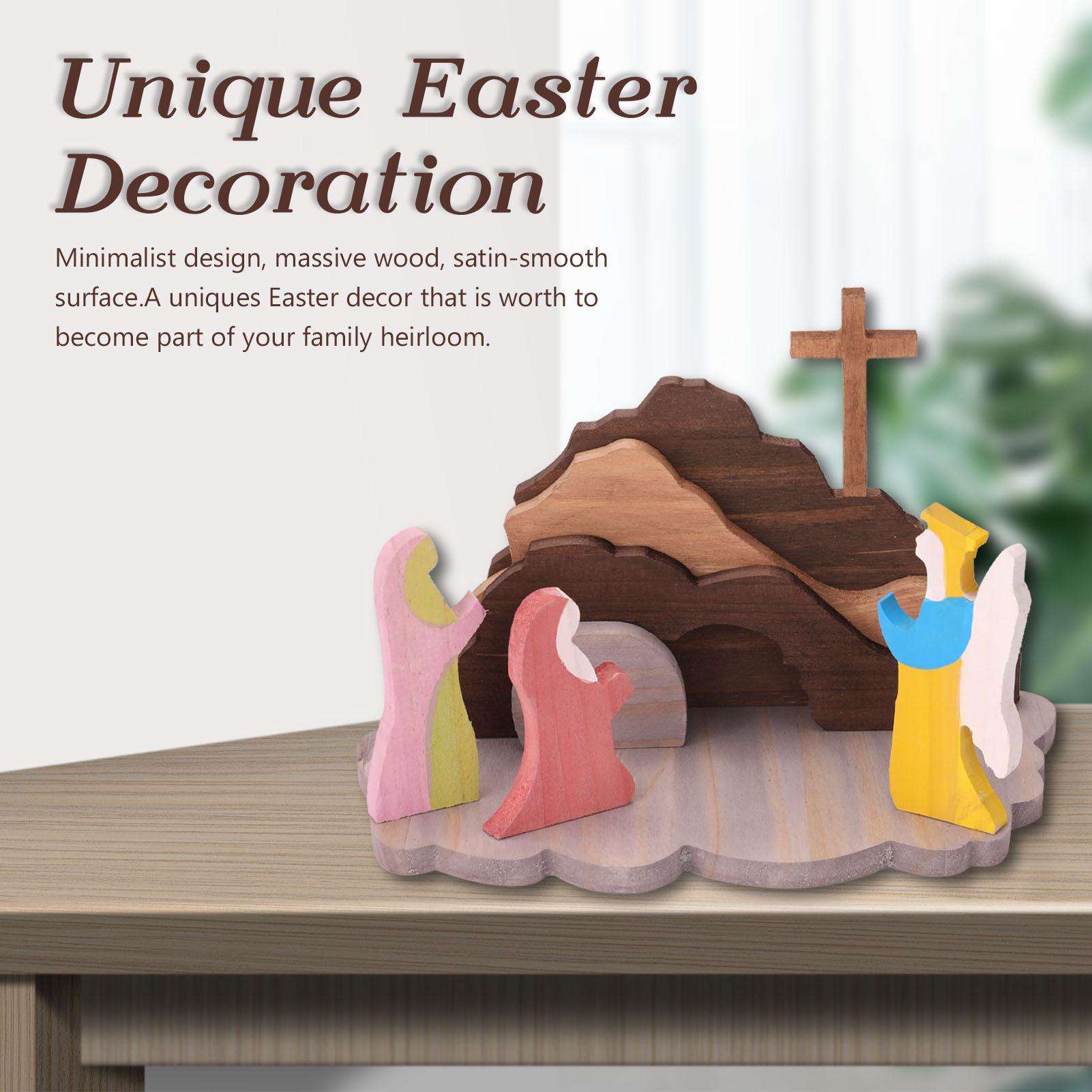 Mô hình trang trí bằng gỗ cho cảnh lễ phục sinh