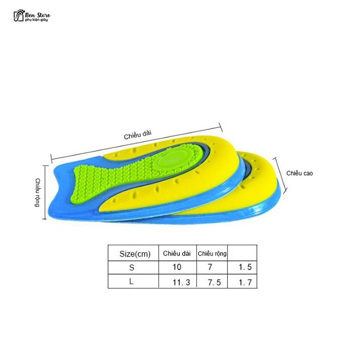 Cặp đệm chống sốc đàn hồi cho nam và nữ đế bảo vệ gót chân #dem33