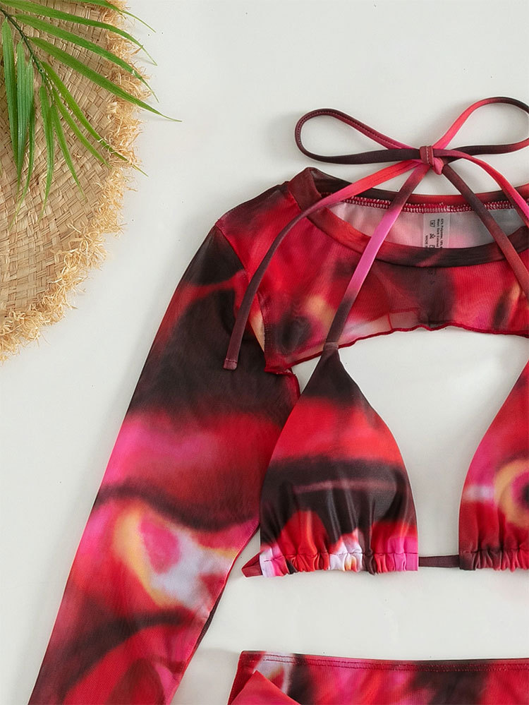 Bikini 2 Mảnh 3 Chi Tiết , Đồ Bơi 2 Dây Chất Lụa Kèm Quây Kín Đáo Sexy