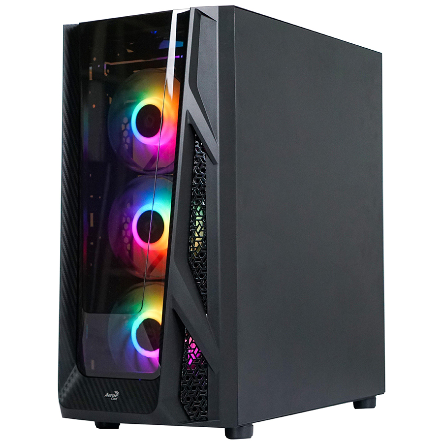 Vỏ Case máy tính AEROCOOL NIGHT HAWK - KÍNH CƯỜNG LỰC - Hàng Chính Hãng