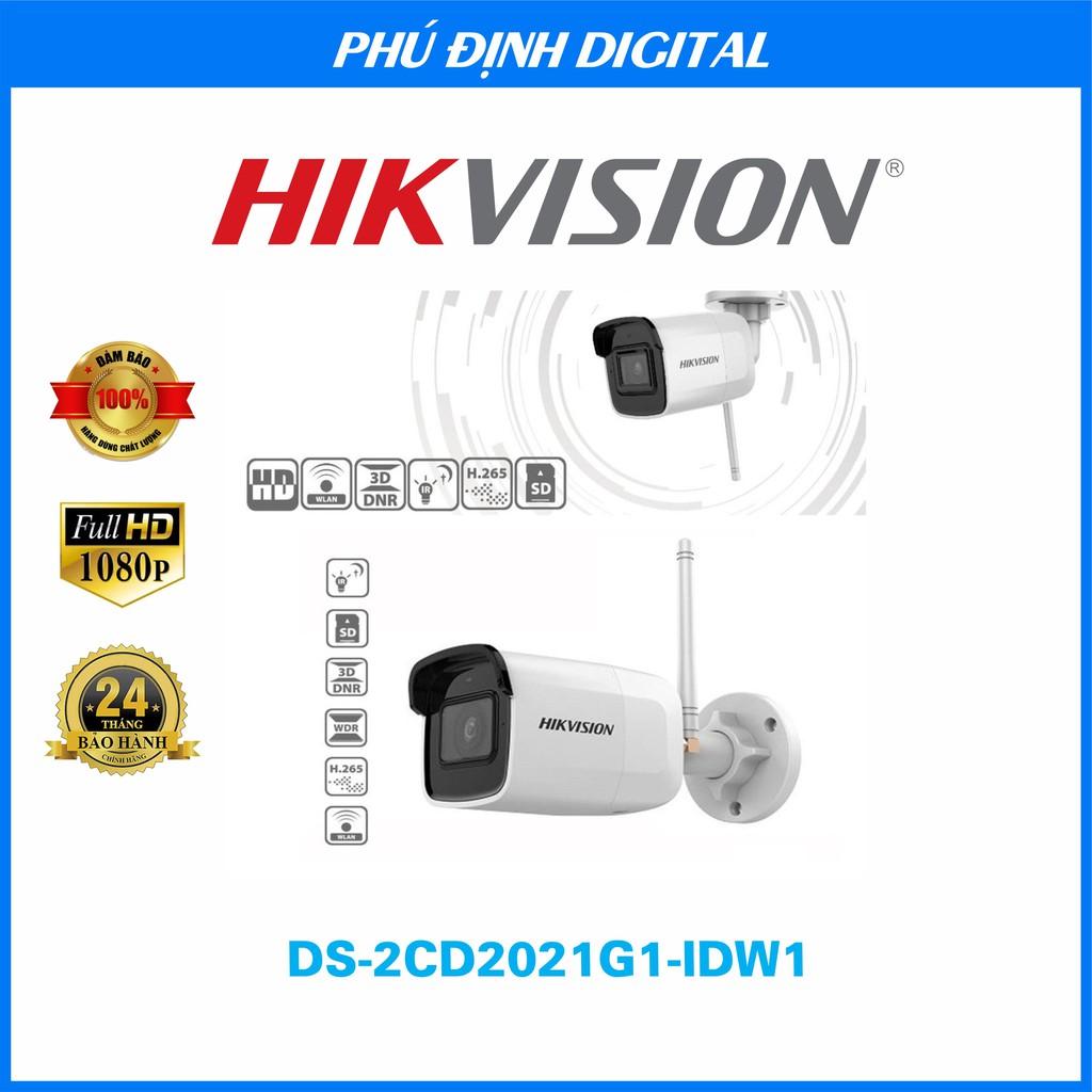 Camera IP thân trụ 2MP Hikvision mã DS-2CD2021G1-IDW1 - Hàng Chính Hãng