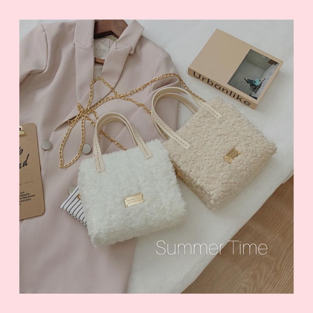 - Túi xách tự đan lông xù đeo vai cá tính , DIY, túi handmade