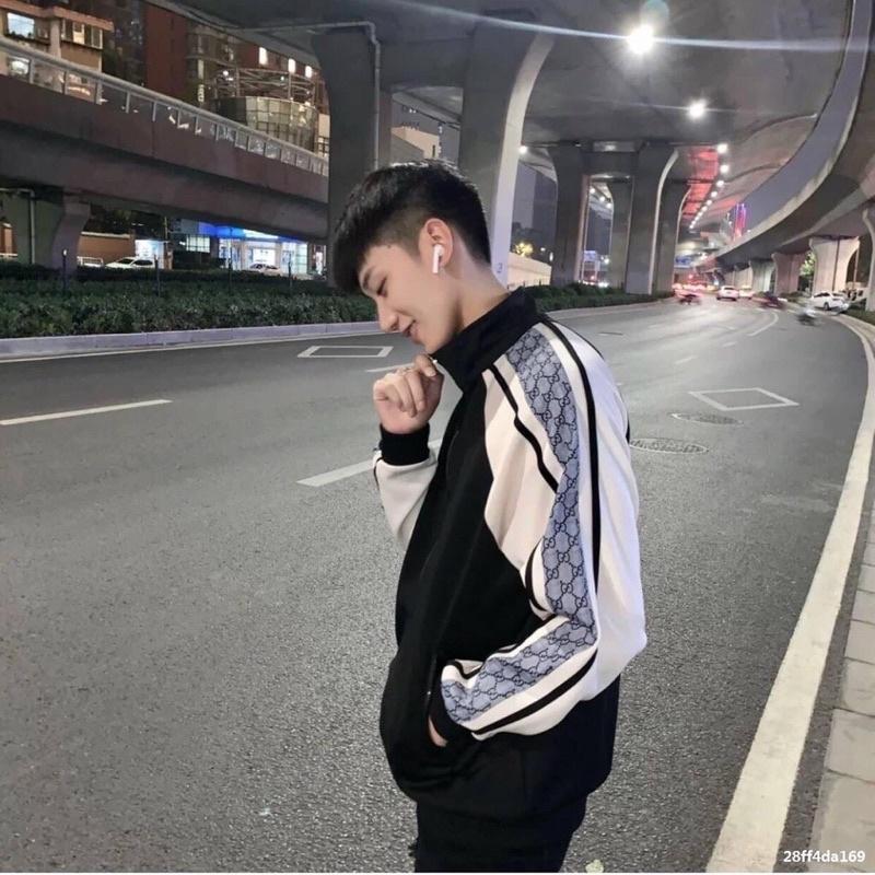 Áo Khoác Bomber Jacket Cổ Bẻ Chất Dù 2 Lớp Style Bóng Chày Phối Tay Unisex Nam Nữ Couple Ulzzang Hot Trend